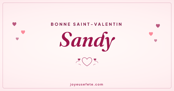 Image « Bonne Saint-Valentin Sandy » au format large