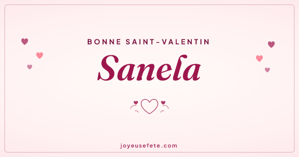 Image « Bonne Saint-Valentin Sanela » au format large