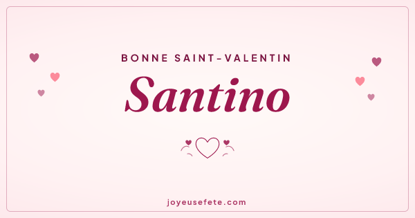 Image « Bonne Saint-Valentin Santino » au format large