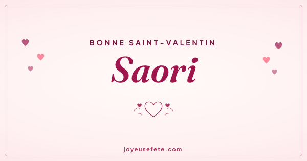 Image « Bonne Saint-Valentin Saori » au format large