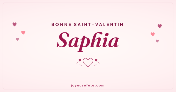 Image « Bonne Saint-Valentin Saphia » au format large