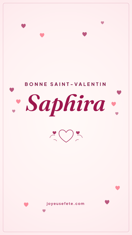 Image « Bonne Saint-Valentin Saphira » au format story