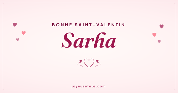 Image « Bonne Saint-Valentin Sarha » au format large