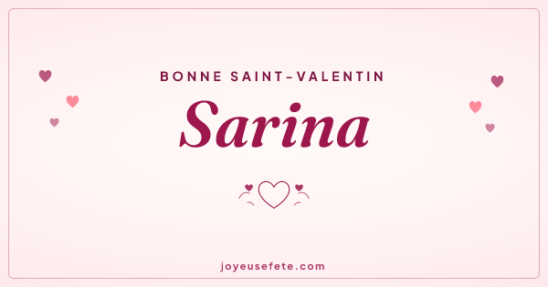 Image « Bonne Saint-Valentin Sarina » au format large