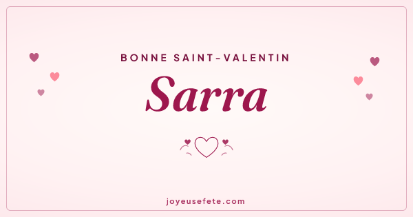 Image « Bonne Saint-Valentin Sarra » au format large