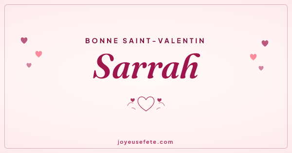 Image « Bonne Saint-Valentin Sarrah » au format large