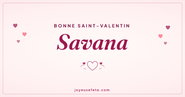 Image « Bonne Saint-Valentin Savana » au format large