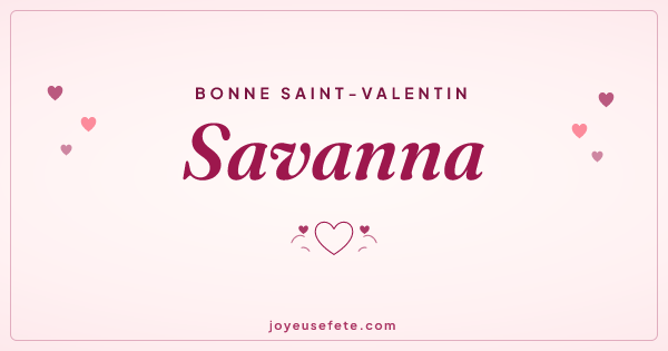 Image « Bonne Saint-Valentin Savanna » au format large
