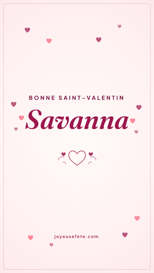 Image « Bonne Saint-Valentin Savanna » au format story