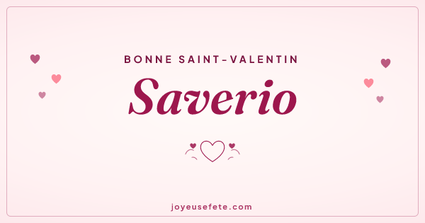 Image « Bonne Saint-Valentin Saverio » au format large