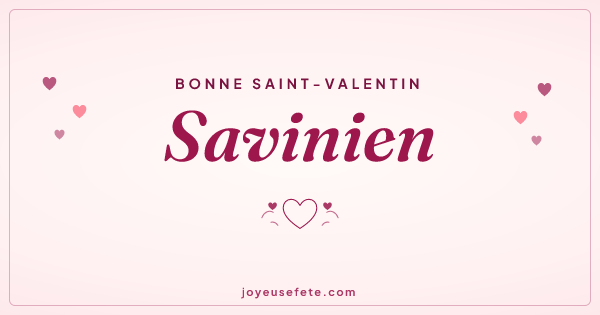 Image « Bonne Saint-Valentin Savinien » au format large