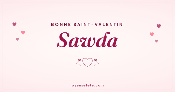 Image « Bonne Saint-Valentin Sawda » au format large
