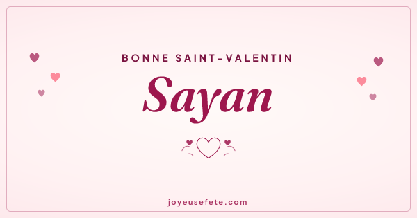 Image « Bonne Saint-Valentin Sayan » au format large