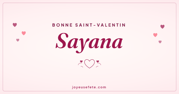 Image « Bonne Saint-Valentin Sayana » au format large