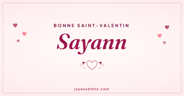 Image « Bonne Saint-Valentin Sayann » au format large