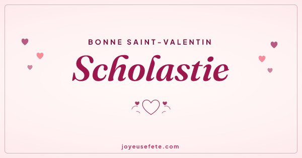 Image « Bonne Saint-Valentin Scholastie » au format large