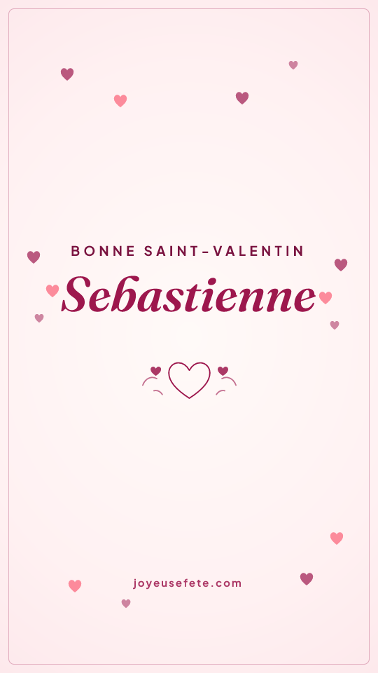 Image « Bonne Saint-Valentin Sebastienne » au format story