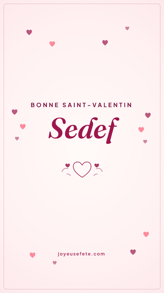 Image « Bonne Saint-Valentin Sedef » au format story