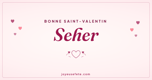 Image « Bonne Saint-Valentin Seher » au format large
