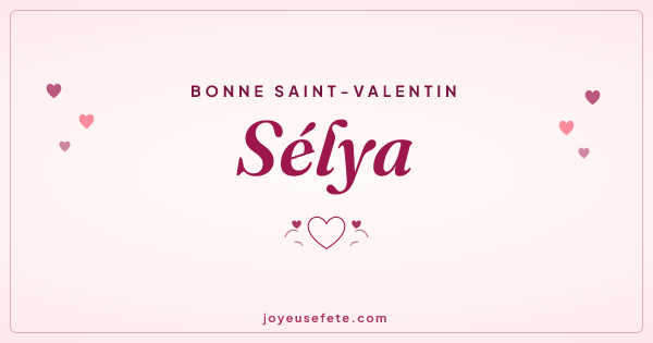 Image « Bonne Saint-Valentin Sélya » au format large