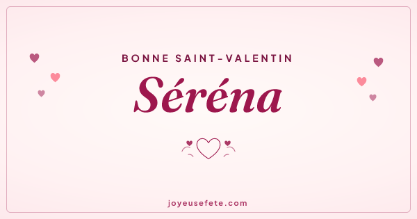 Image « Bonne Saint-Valentin Séréna » au format large