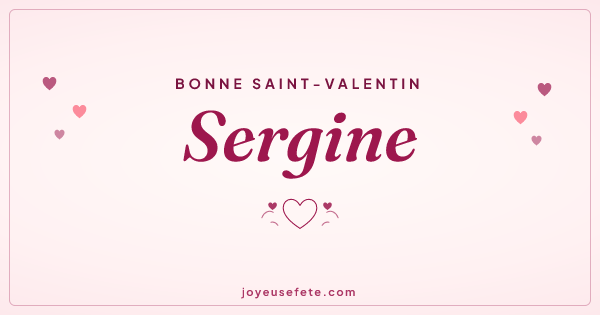 Image « Bonne Saint-Valentin Sergine » au format large