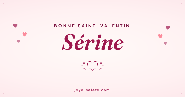 Image « Bonne Saint-Valentin Sérine » au format large