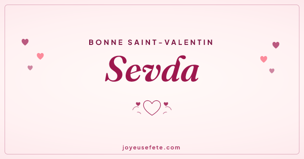 Image « Bonne Saint-Valentin Sevda » au format large