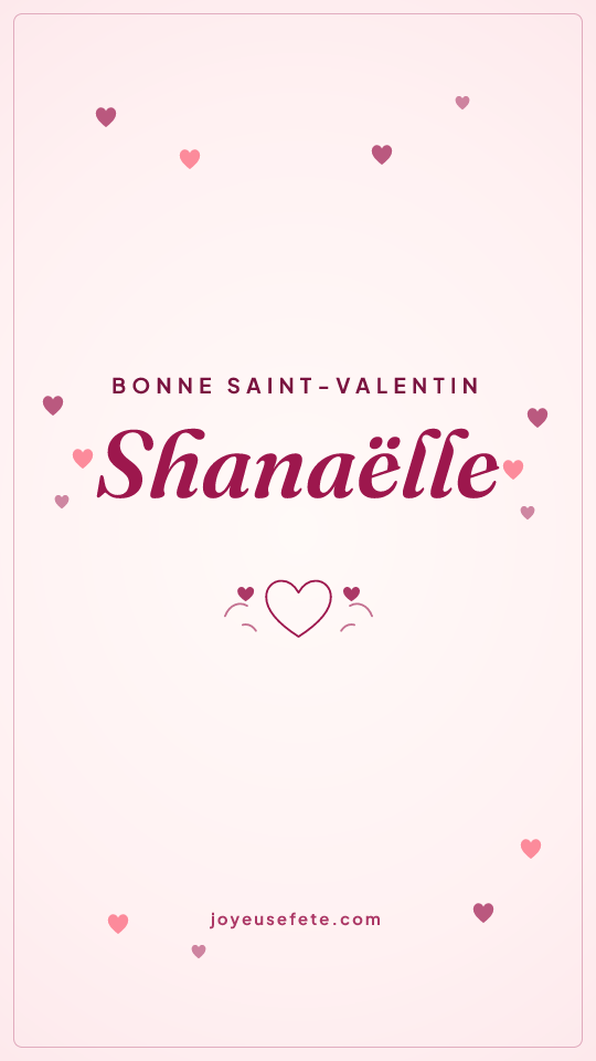 Image « Bonne Saint-Valentin Shanaëlle » au format story