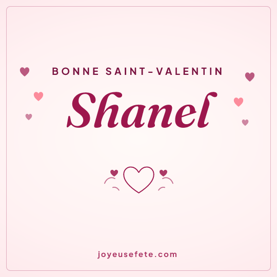 Image carrée « Bonne Saint-Valentin Shanel » pour WhatsApp