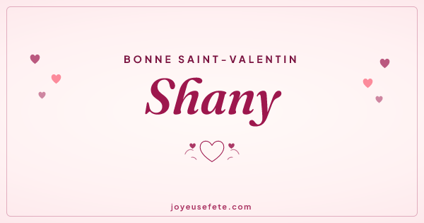 Image « Bonne Saint-Valentin Shany » au format large