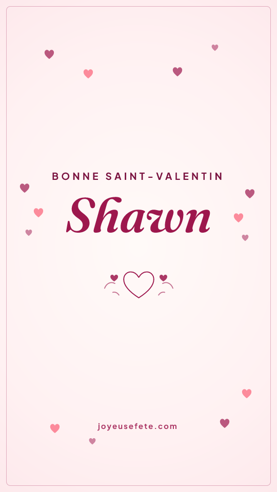 Image « Bonne Saint-Valentin Shawn » au format story