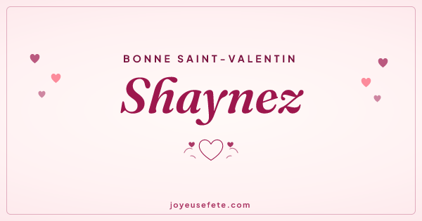Image « Bonne Saint-Valentin Shaynez » au format large