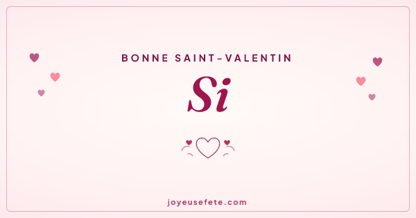 Image « Bonne Saint-Valentin Si » au format large
