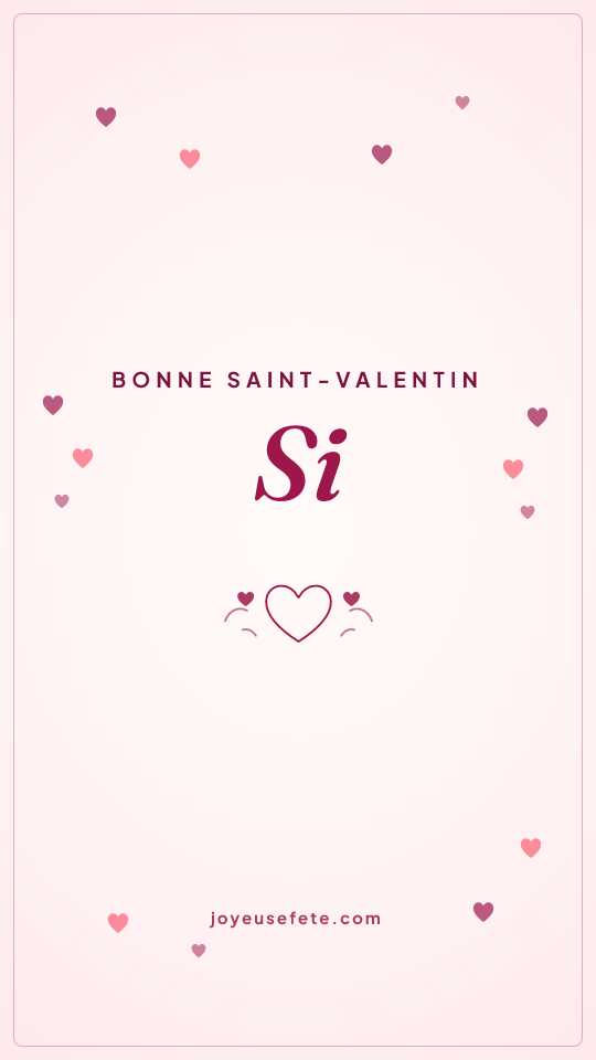 Image « Bonne Saint-Valentin Si » au format story
