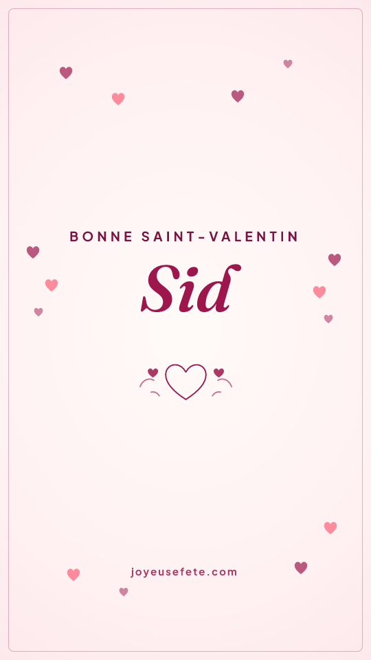Image « Bonne Saint-Valentin Sid » au format story