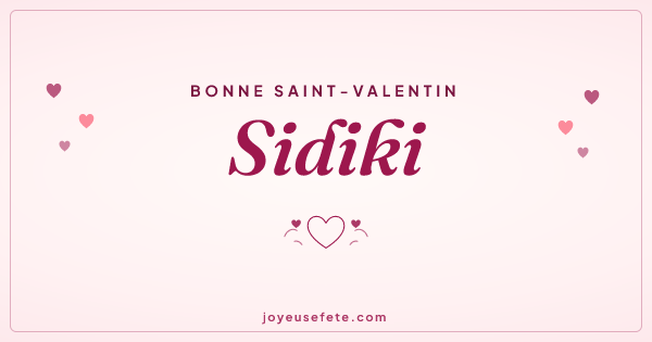 Image « Bonne Saint-Valentin Sidiki » au format large
