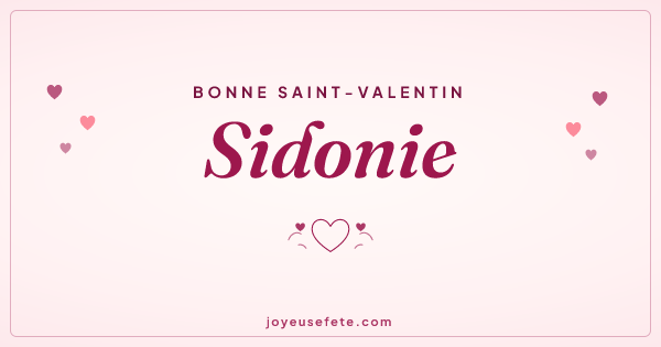 Image « Bonne Saint-Valentin Sidonie » au format large