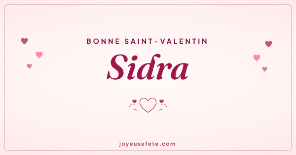 Image « Bonne Saint-Valentin Sidra » au format large