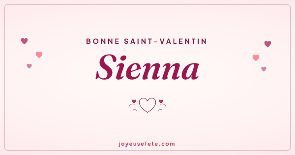 Image « Bonne Saint-Valentin Sienna » au format large