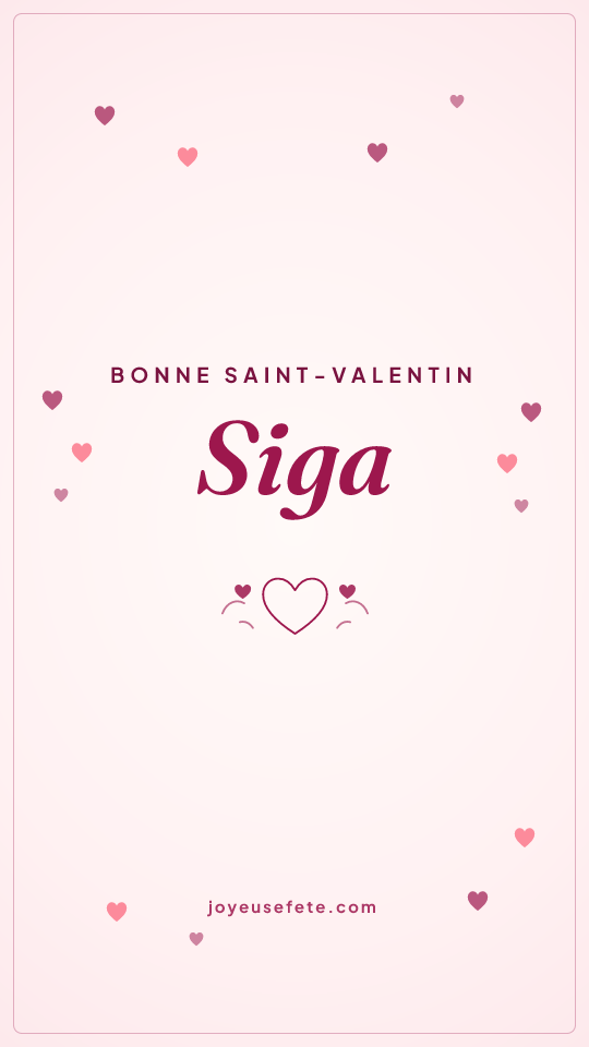 Image « Bonne Saint-Valentin Siga » au format story