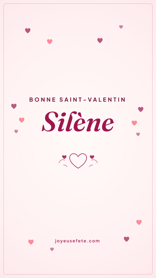 Image « Bonne Saint-Valentin Silène » au format story