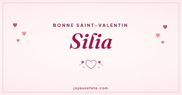 Image « Bonne Saint-Valentin Silia » au format large