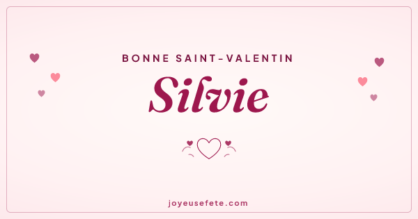 Image « Bonne Saint-Valentin Silvie » au format large