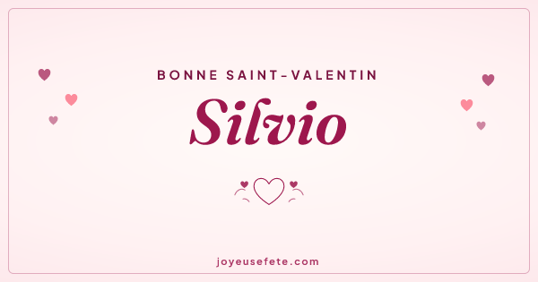 Image « Bonne Saint-Valentin Silvio » au format large