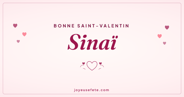 Image « Bonne Saint-Valentin Sinaï » au format large