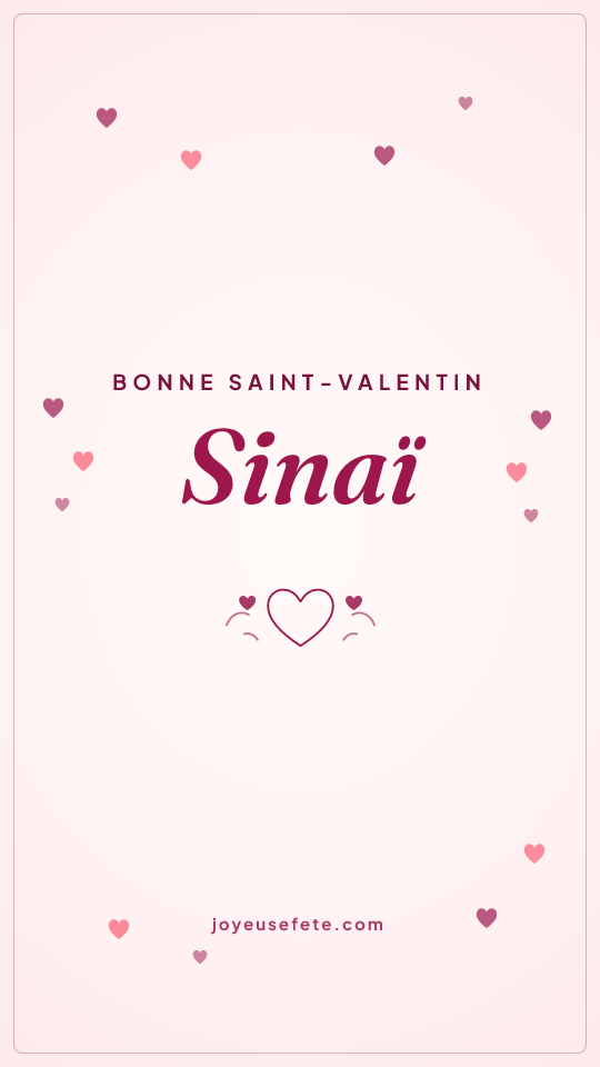 Image « Bonne Saint-Valentin Sinaï » au format story