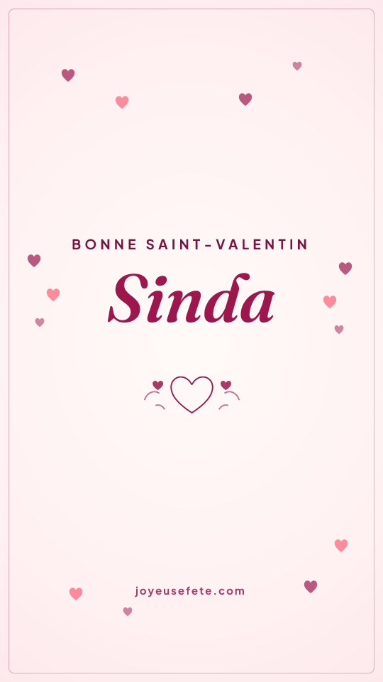 Image « Bonne Saint-Valentin Sinda » au format story