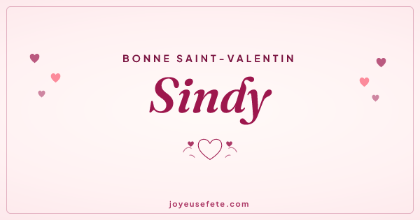 Image « Bonne Saint-Valentin Sindy » au format large