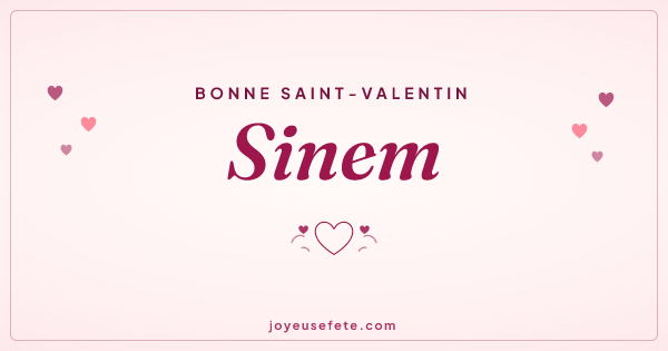 Image « Bonne Saint-Valentin Sinem » au format large